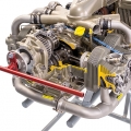 Teledyne Continental Motors GTSIO-520 cut away model E50